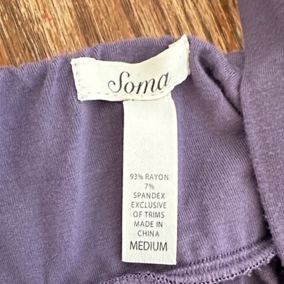 Soma Babydoll Nightgown Intimate Nightie Lace Rayon Medium Pajamas Romantic Rare - Picture 7 of 11